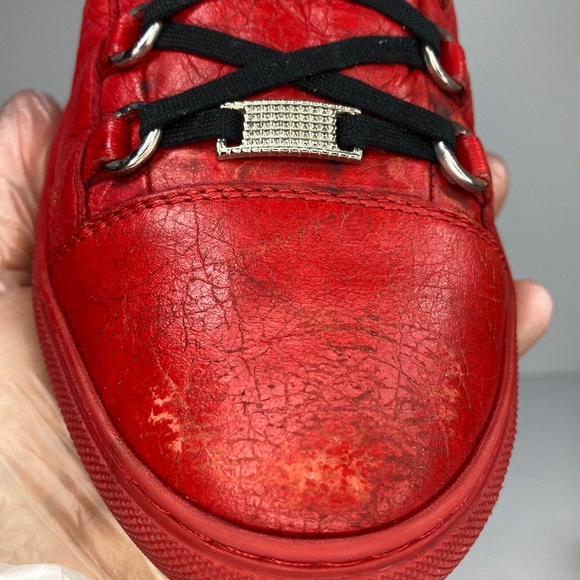 Balenciaga Arena High Creased Leather Red - Picture 13 of 16